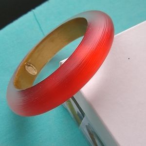 Alexis Bittar sunset red/orange lucite bangle